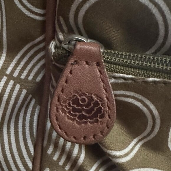 Amy Butler for Kalencom L Duffel Tote Bag Sun Moon Olive Green Zip Travel Duffle - Picture 4 of 10